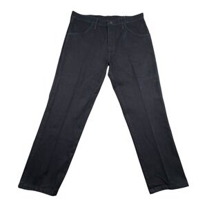 Rustler Black‎ Jeans 36x29 Straight Leg 100% Cotton Made in Mexico